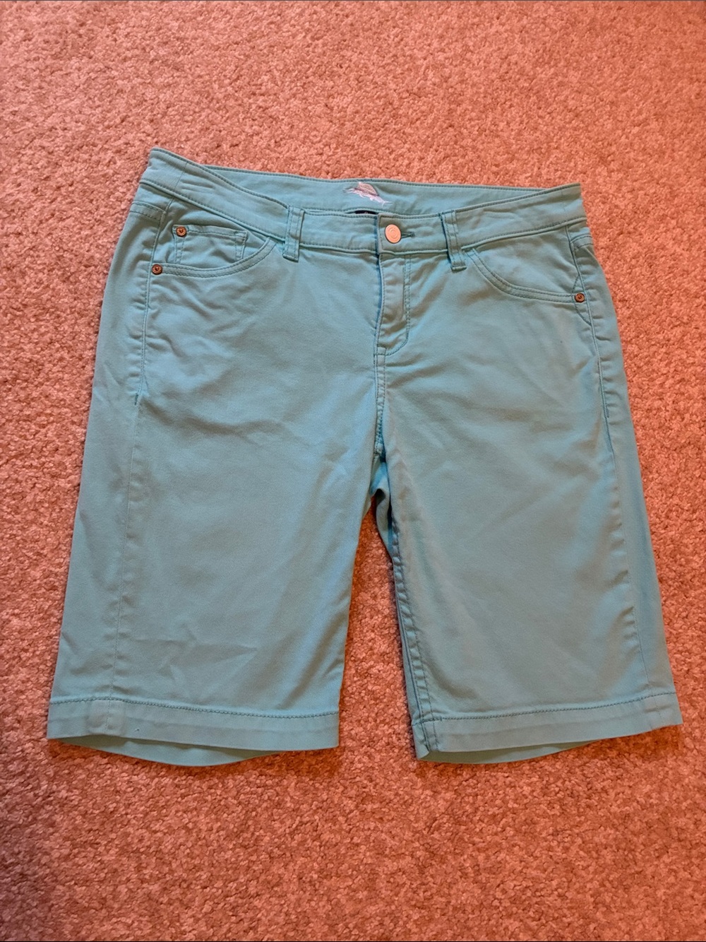 Tommy Bahama Ana Bermuda Denim Shorts Turquoise blue Women’s Sz 8